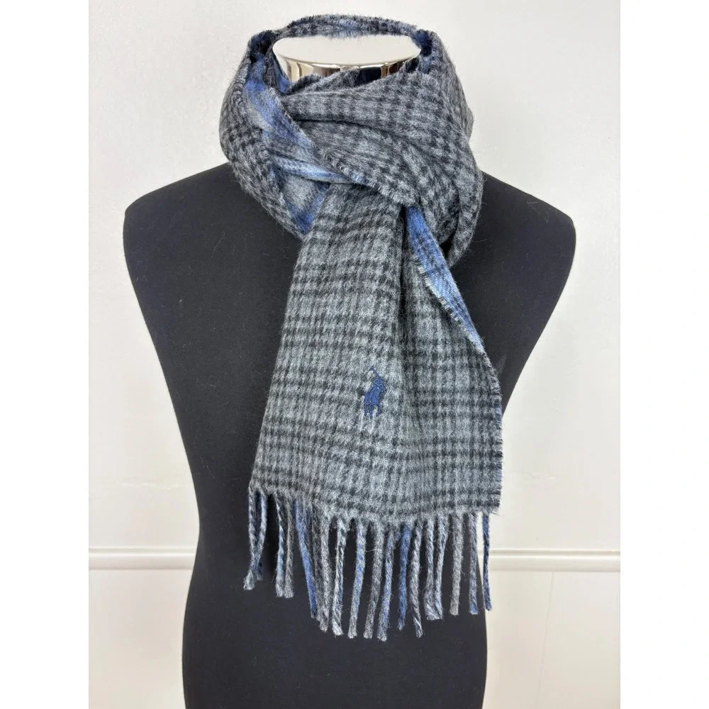 Polo Ralph Lauren Reversible Fringed Scarf  10